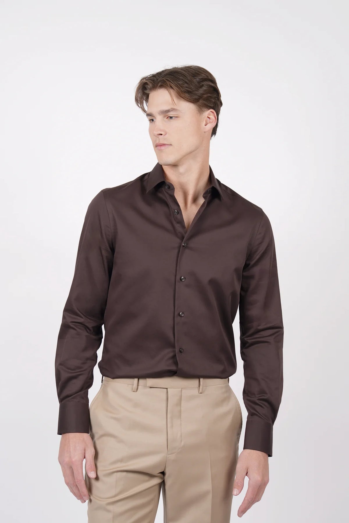 HARDY AMIES SLIM FIT L/S DRESS SHIRT HA493SF