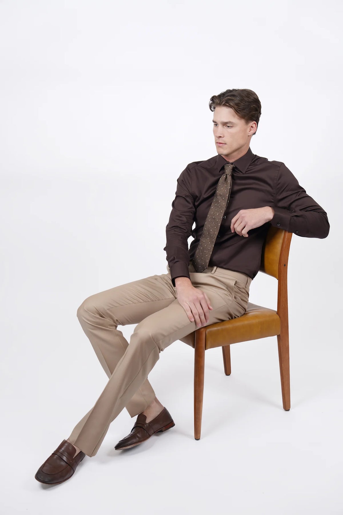 HARDY AMIES SLIM FIT L/S DRESS SHIRT HA493SF