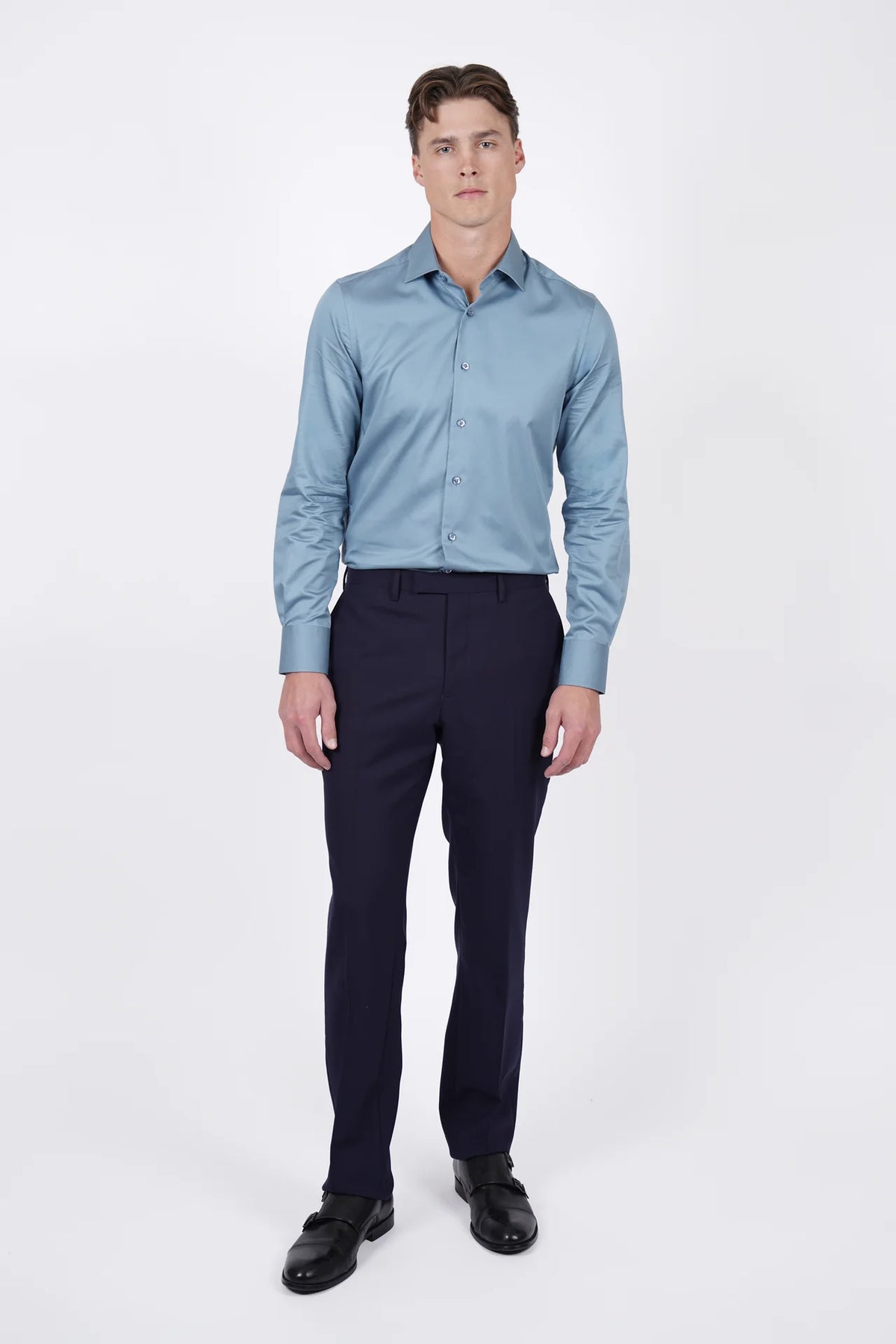 HARDY AMIES SLIM FIT L/S DRESS SHIRT HA494SF