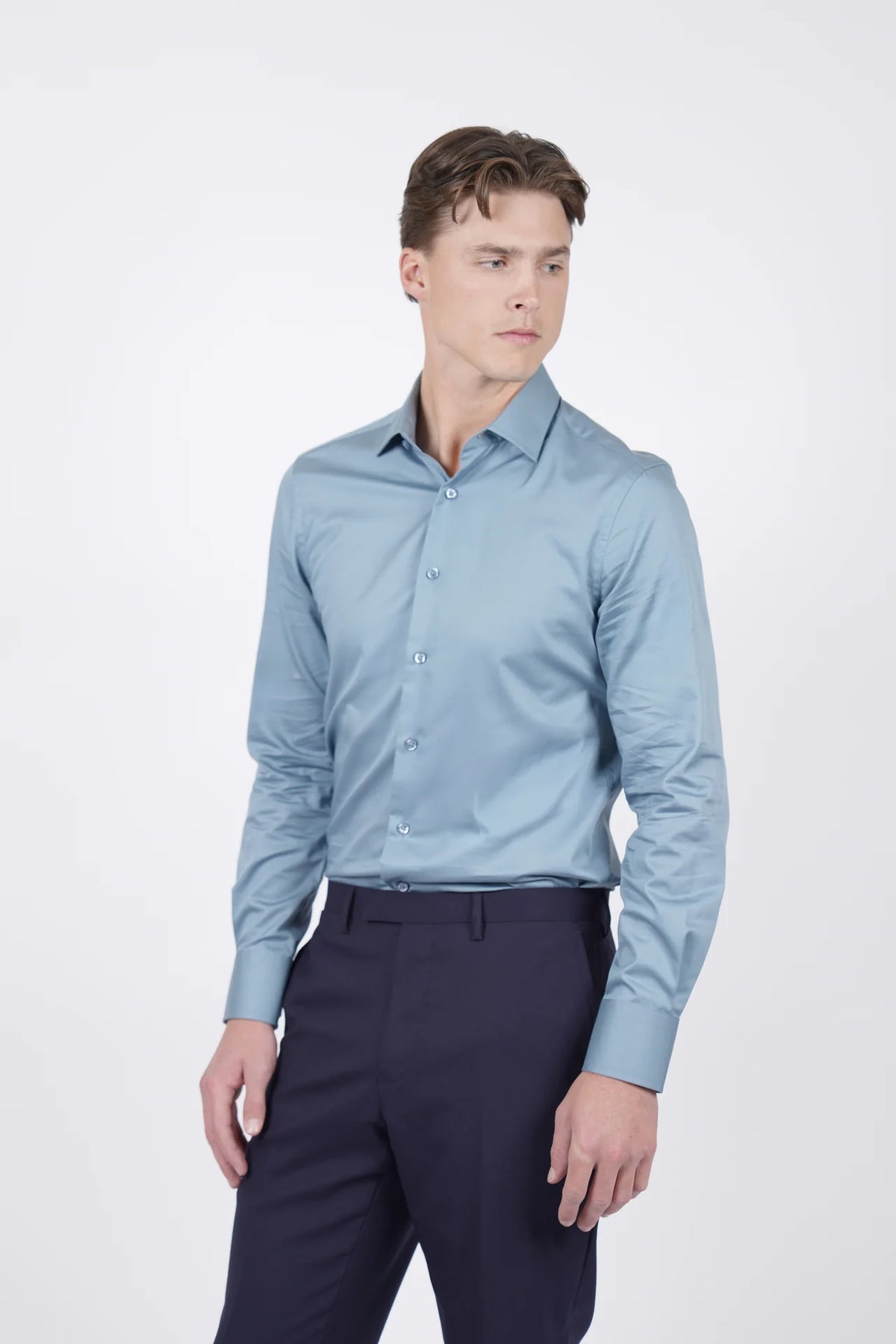 HARDY AMIES SLIM FIT L/S DRESS SHIRT HA494SF