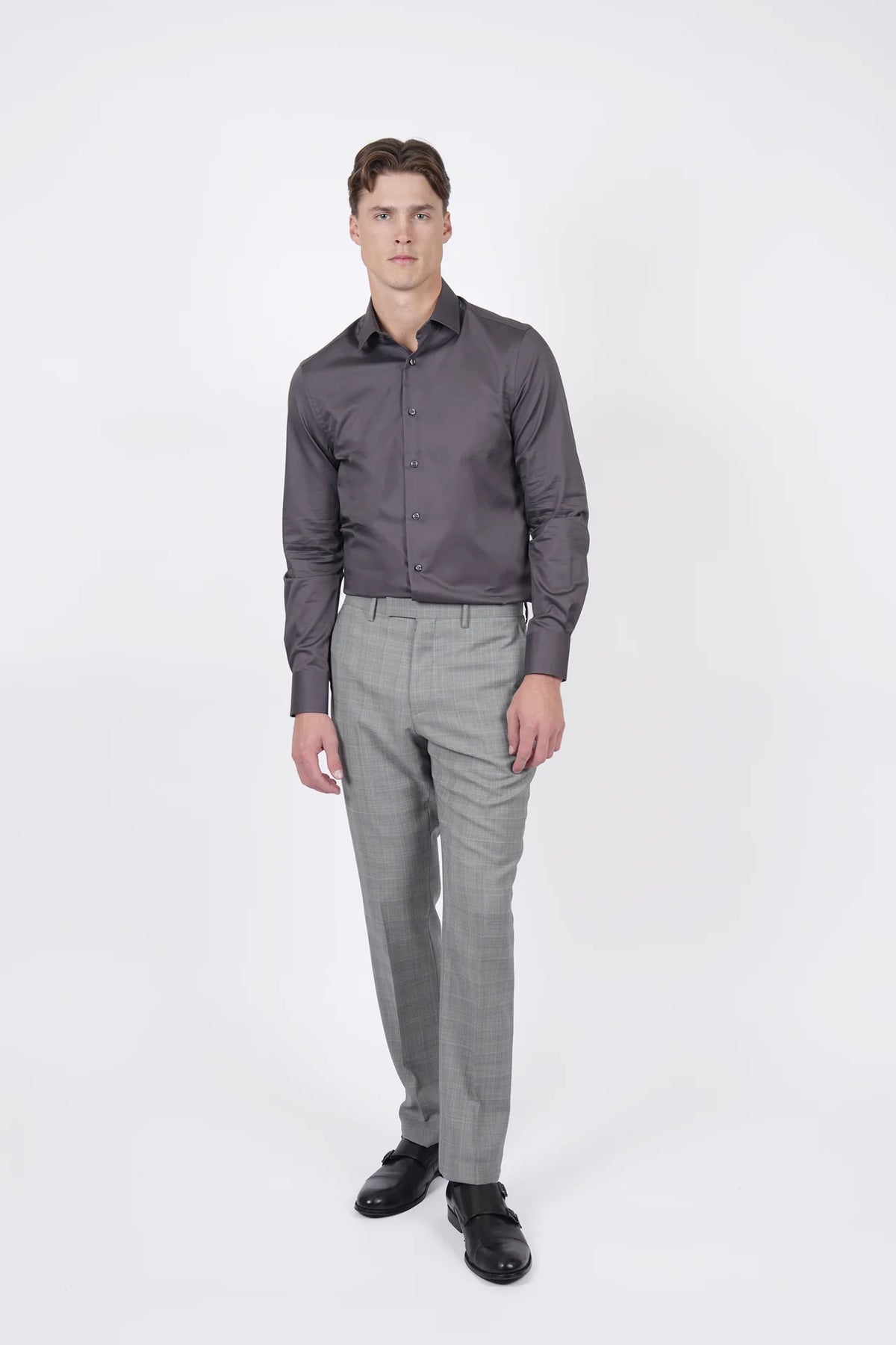 HARDY AMIES SLIM FIT L/S DRESS SHIRT HA496SF
