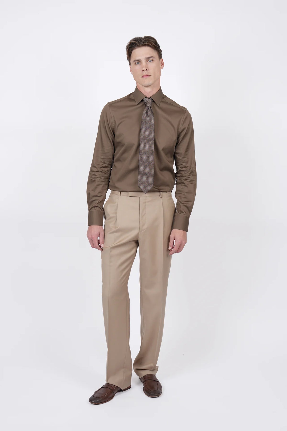 HARDY AMIES SLIM FIT L/S DRESS SHIRT HA497SF