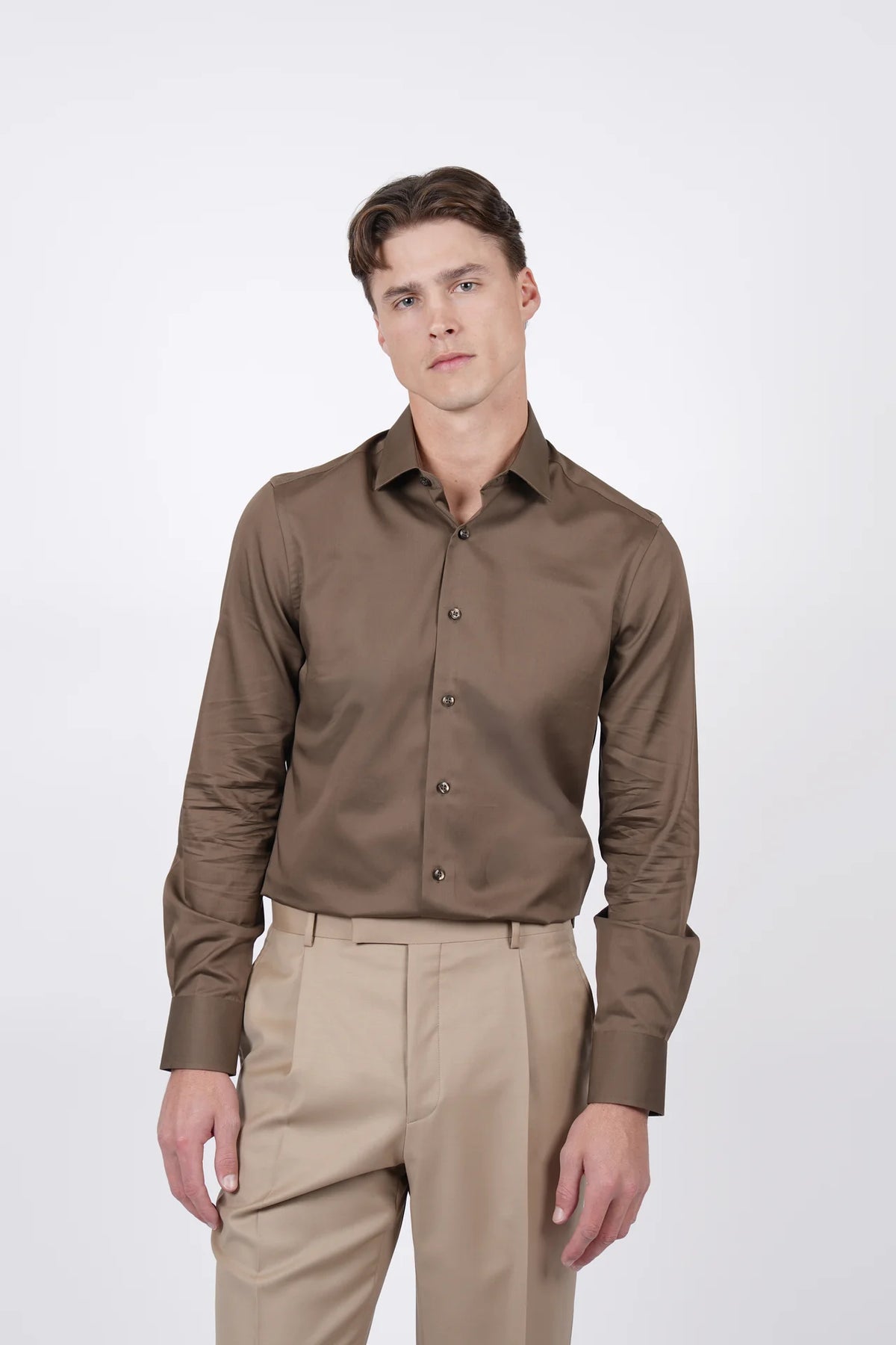 HARDY AMIES SLIM FIT L/S DRESS SHIRT HA497SF