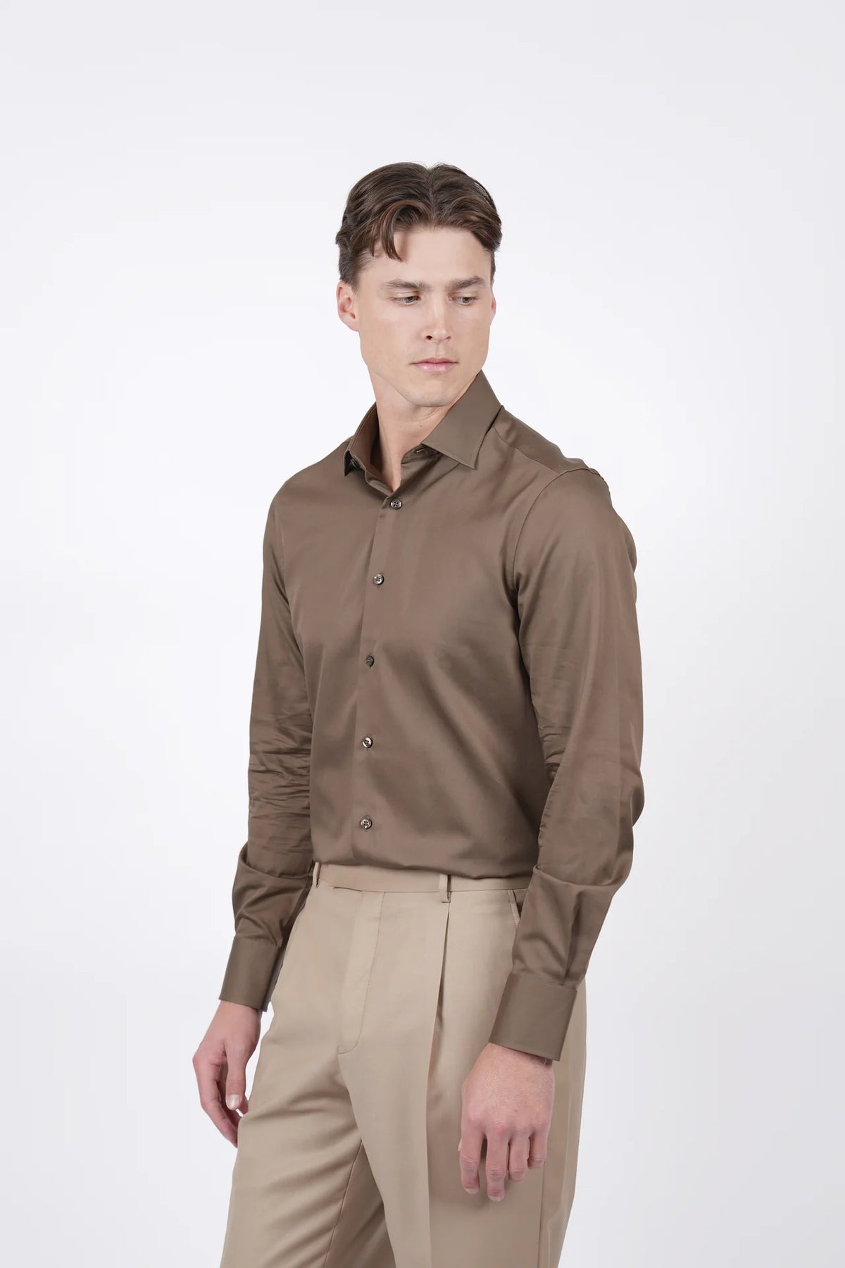 HARDY AMIES SLIM FIT L/S DRESS SHIRT HA497SF