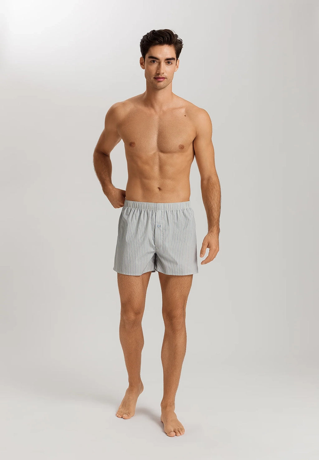 HANRO 100% COTTON FANCY WOVEN BOXER SHORTS H4013