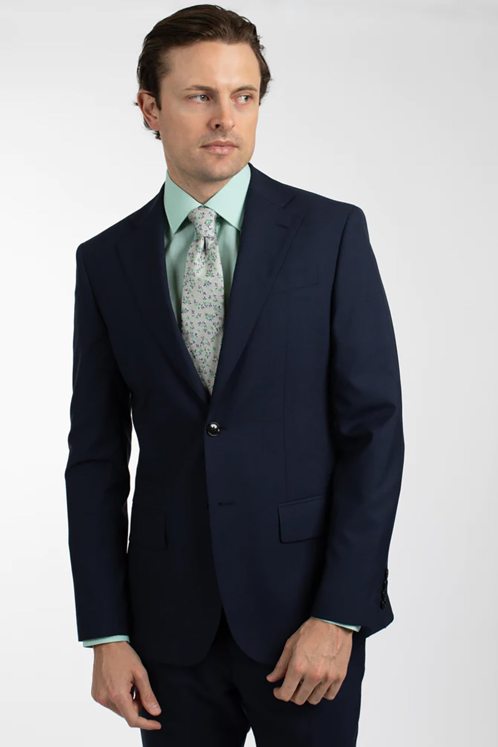 HARDY AMIES MINI CHECK SLIM FIT L/S DRESS SHIRT HA407SF
