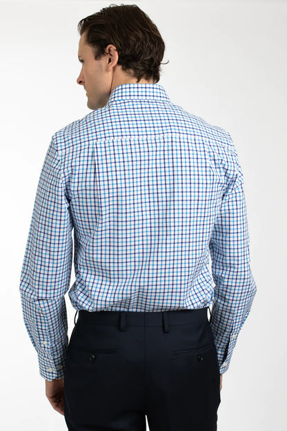 HARDY AMIES SLIM FIT CHECK L/S DRESS SHIRT HA416SF