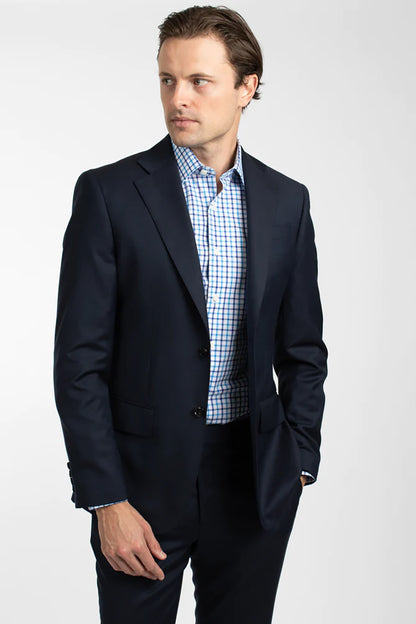 HARDY AMIES SLIM FIT CHECK L/S DRESS SHIRT HA416SF