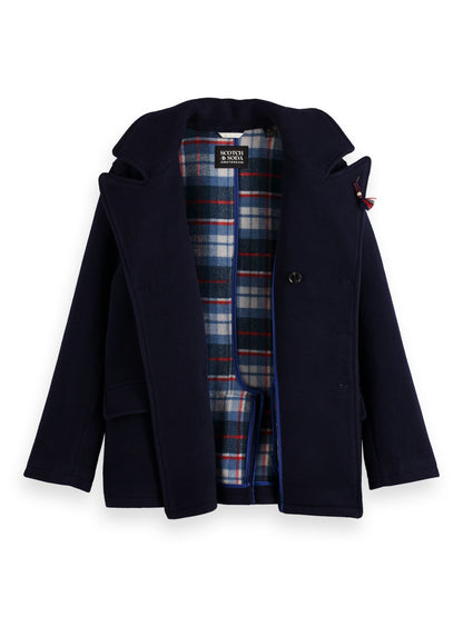 SCOTCH & SODA BONDED WOOL-BLEND PEACOAT 169103