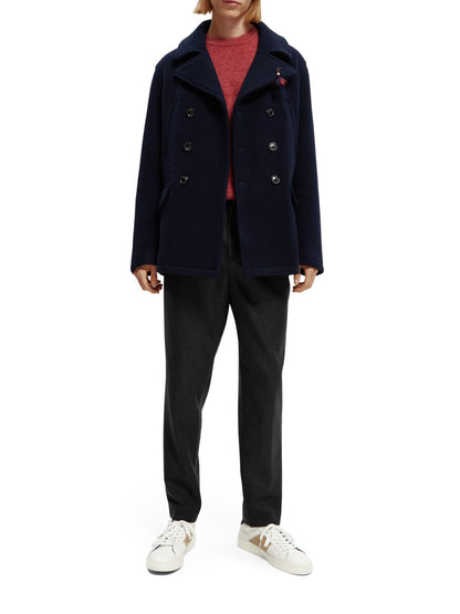 SCOTCH & SODA BONDED WOOL-BLEND PEACOAT 169103