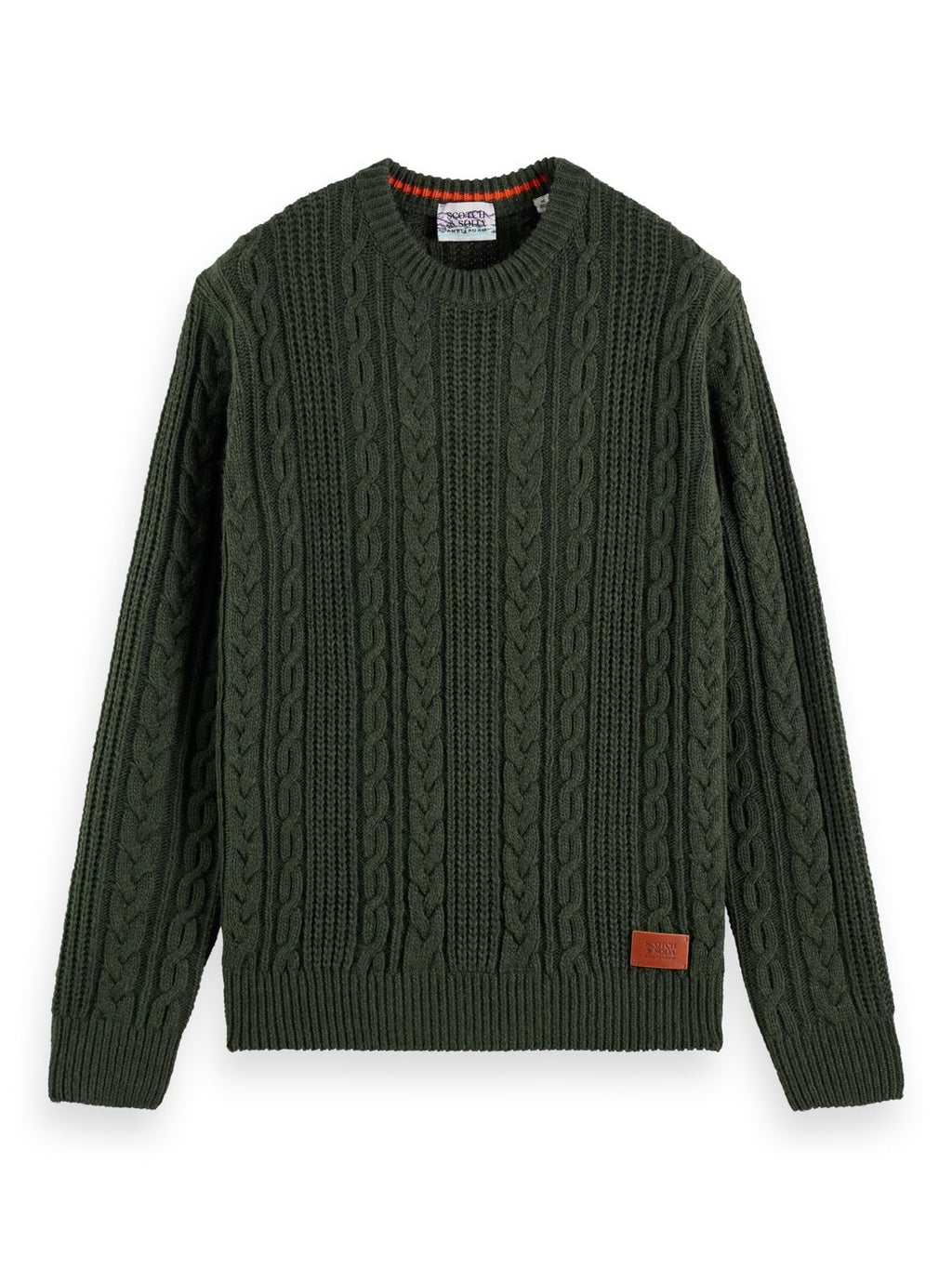 SCOTCH & SODA WOOL-BLEND STRUCTURED CABLE KNIT 169257
