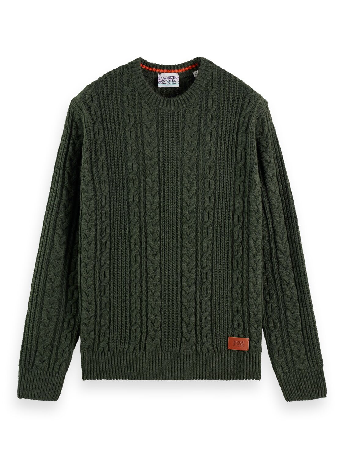 SCOTCH & SODA WOOL-BLEND STRUCTURED CABLE KNIT 169257