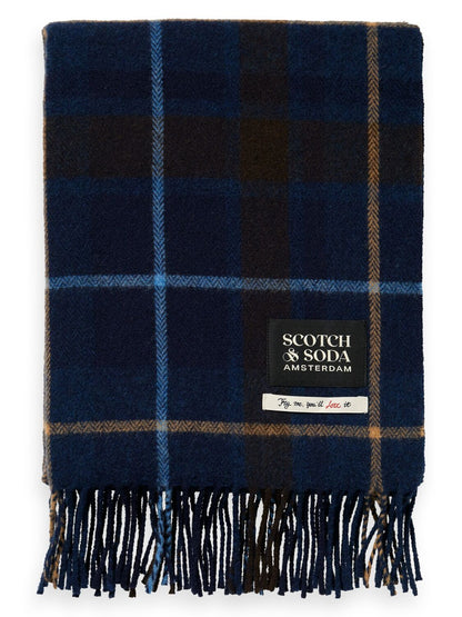 SCOTCH & SODA WOVEN WOOL-BLEND CHECK SCARF 169441