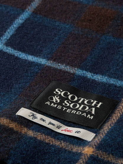 SCOTCH & SODA WOVEN WOOL-BLEND CHECK SCARF 169441