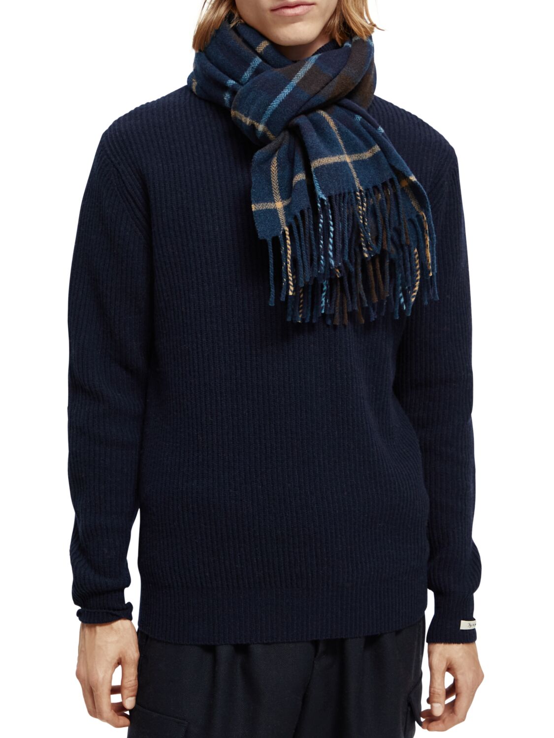 SCOTCH & SODA WOVEN WOOL-BLEND CHECK SCARF 169441