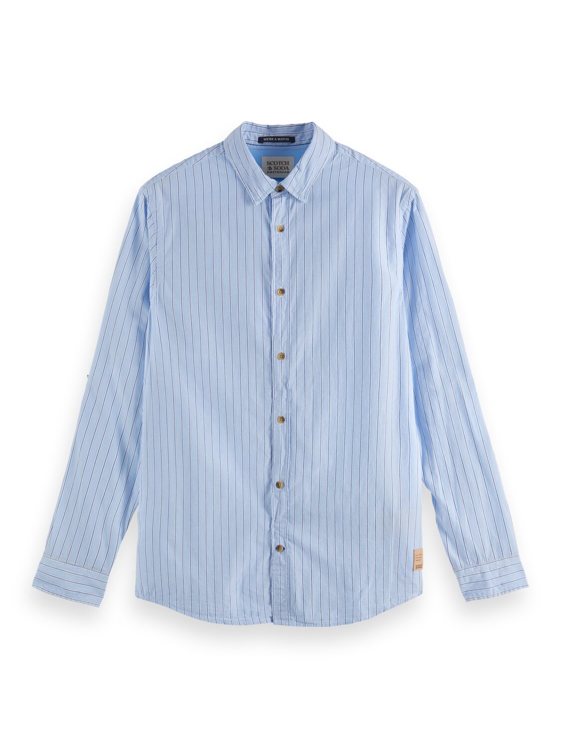 SCOTCH & SODA REGULAR FIT POPLIN STRIPE L/S SHIRT 169715