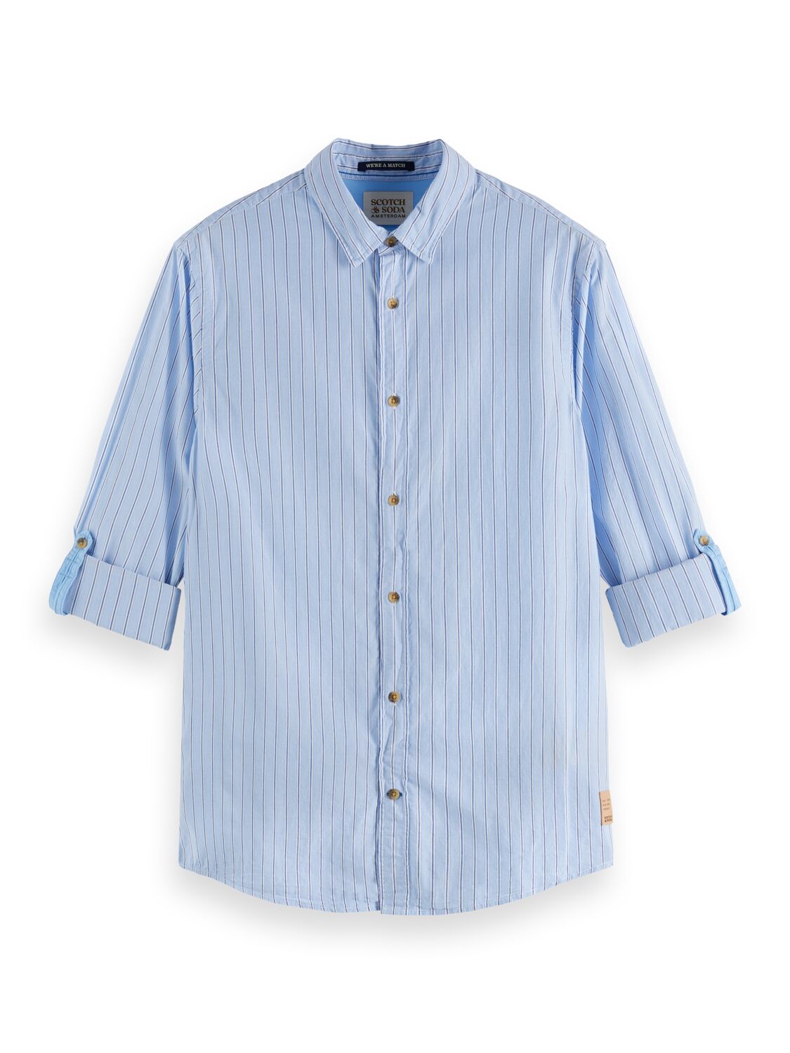 SCOTCH & SODA REGULAR FIT POPLIN STRIPE L/S SHIRT 169715