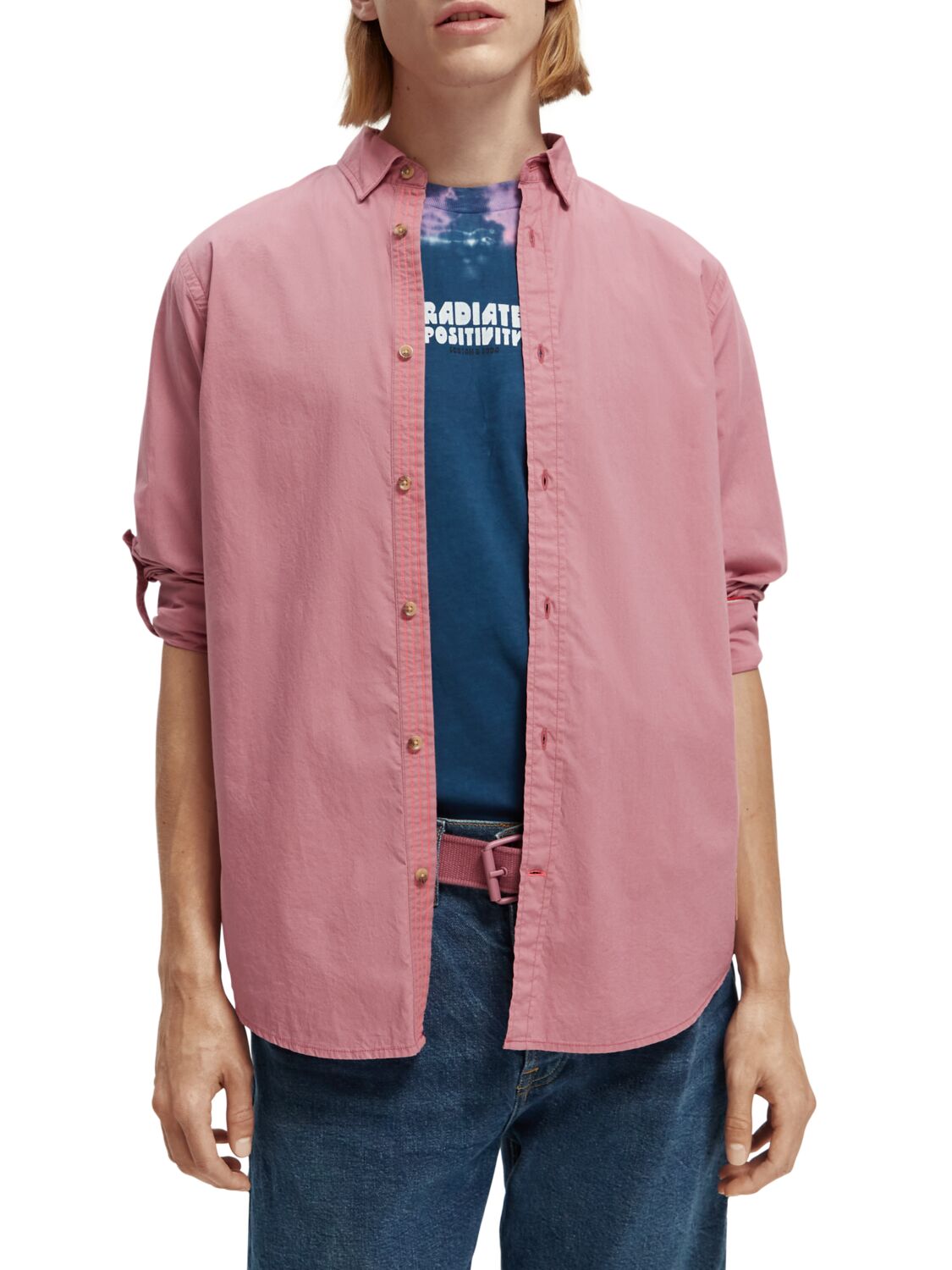 SCOTCH & SODA REGULAR FIT POPLIN STRIPE L/S SHIRT 169715