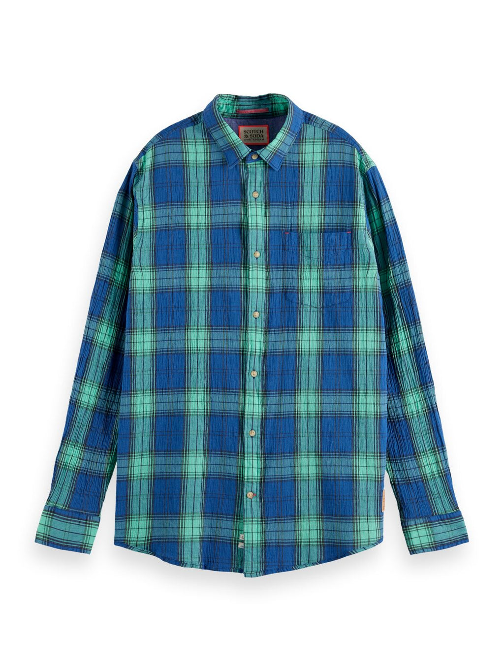 SCOTCH & SODA REGULAR FIT CHECK SEESUCKER L/S SHIRT 169728