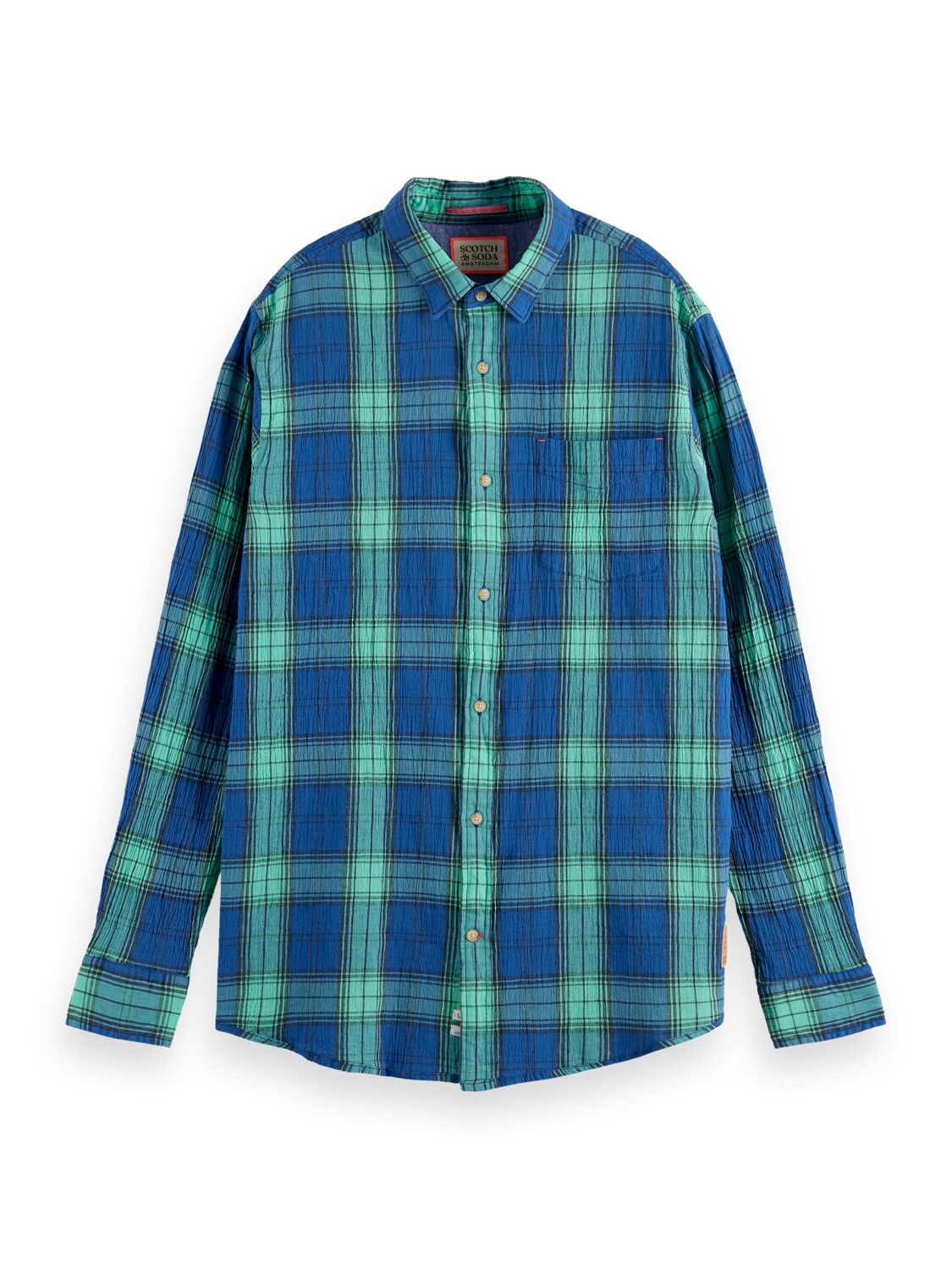 SCOTCH & SODA REGULAR FIT CHECK SEESUCKER L/S SHIRT 169728