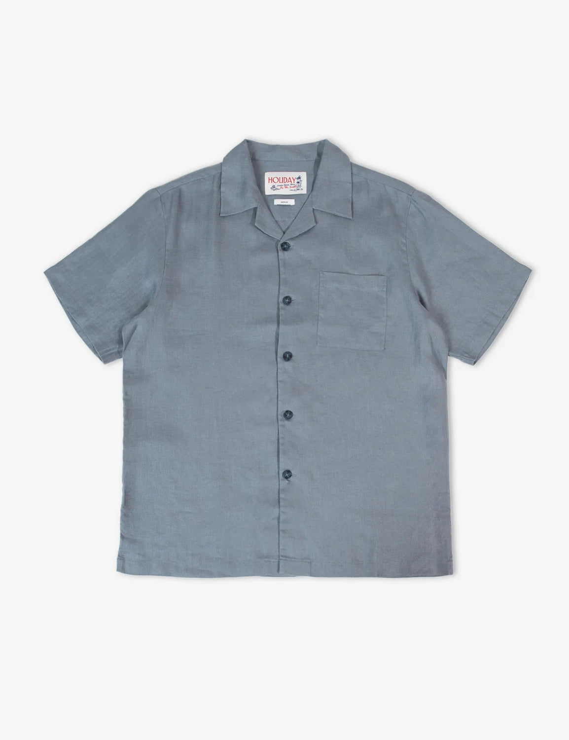 MR SIMPLE SHORE CUBAN S/S LINEN HERRINGBONE SHIRT M043409