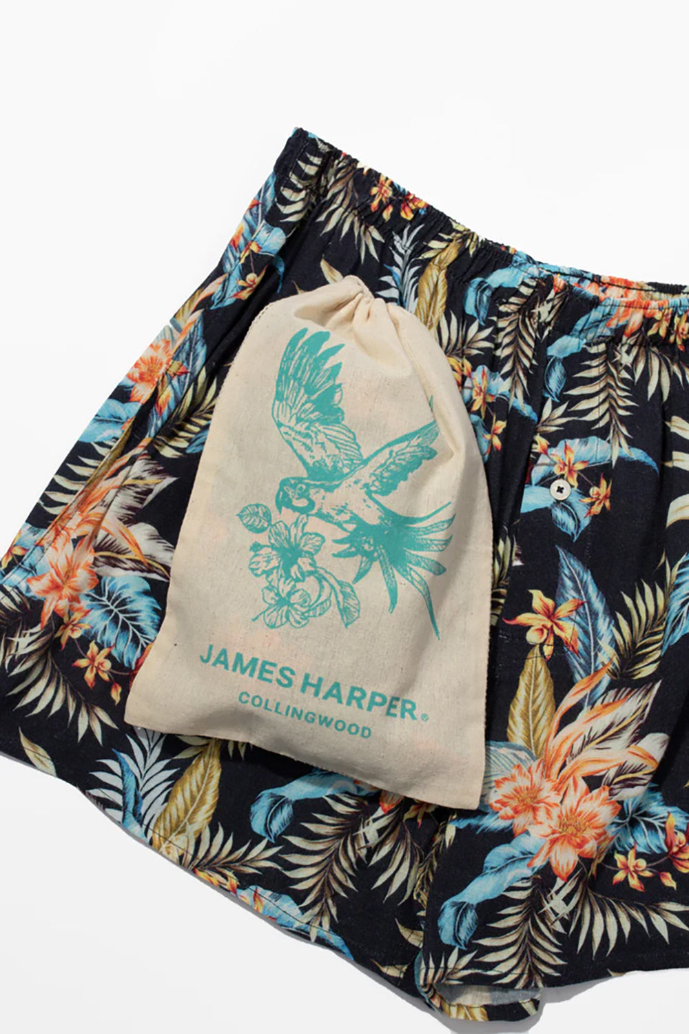 JAMES HARPER ALOHA PRINT VISCOSE BOXER SHORT JHBX68