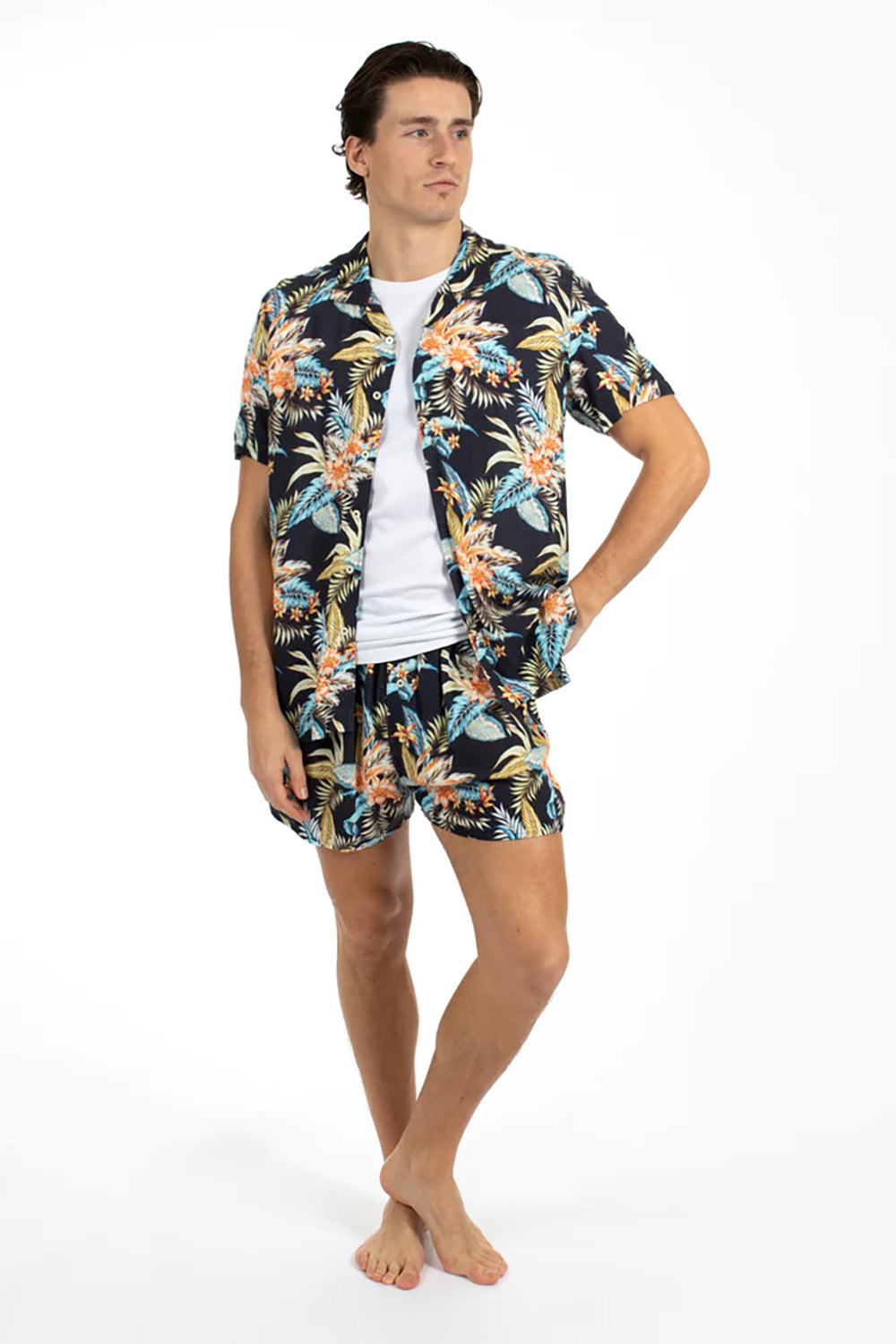 JAMES HARPER ALOHA PRINT VISCOSE BOXER SHORT JHBX68