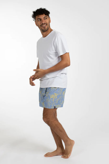 JAMES HARPER EDEN PRINT COTTON / LINEN BOXER SHORT JHBX69