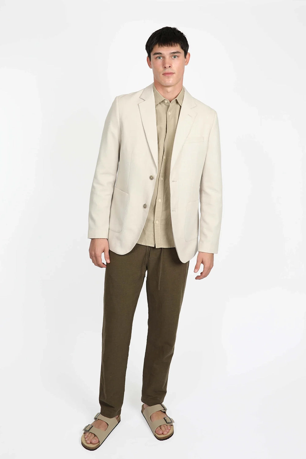JAMES HARPER COTTON / LINEN BLEND NOTCH LAPEL BLAZER JHJ121