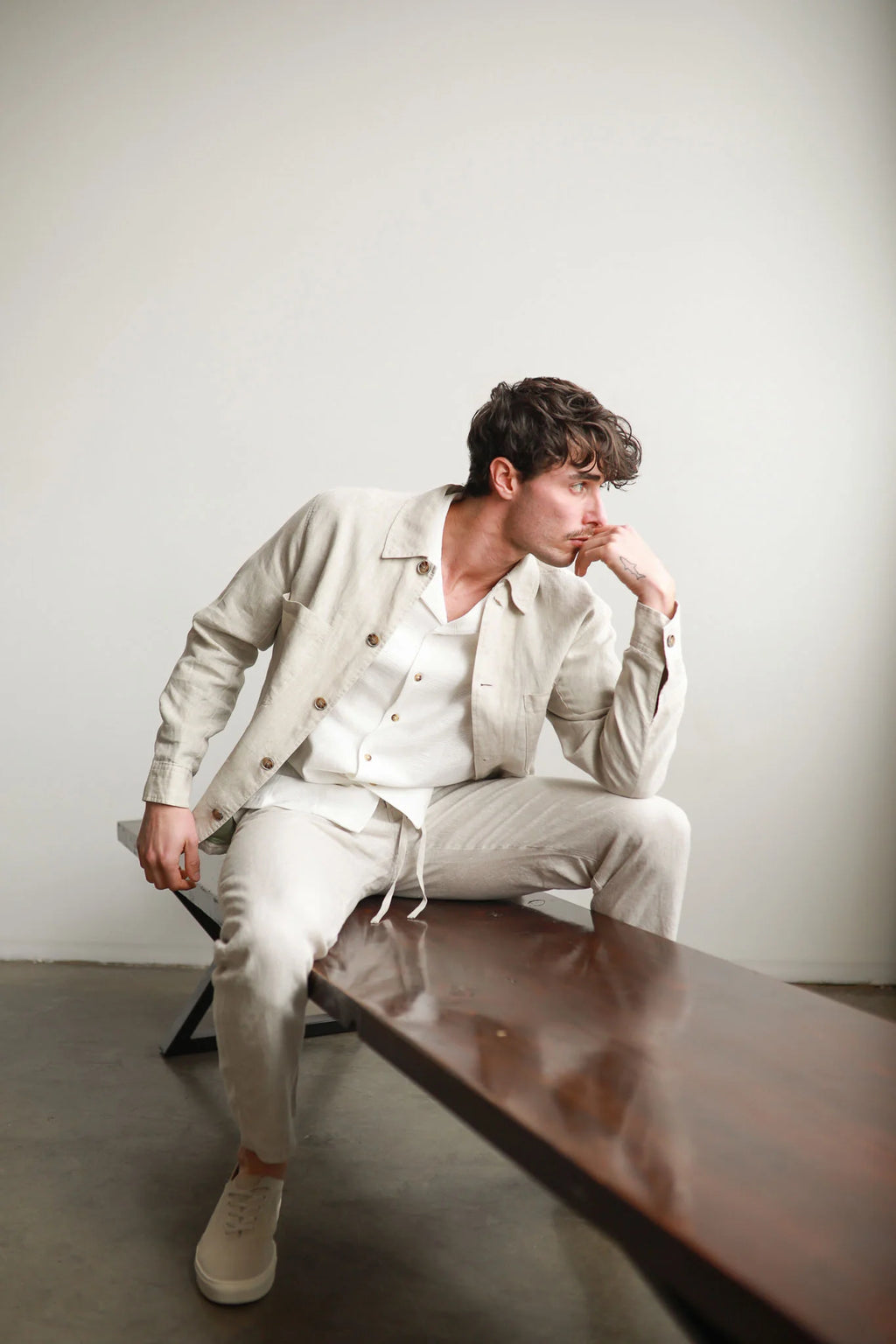 JAMES HARPER LINEN RELAXED WAIST PANT JHTR55