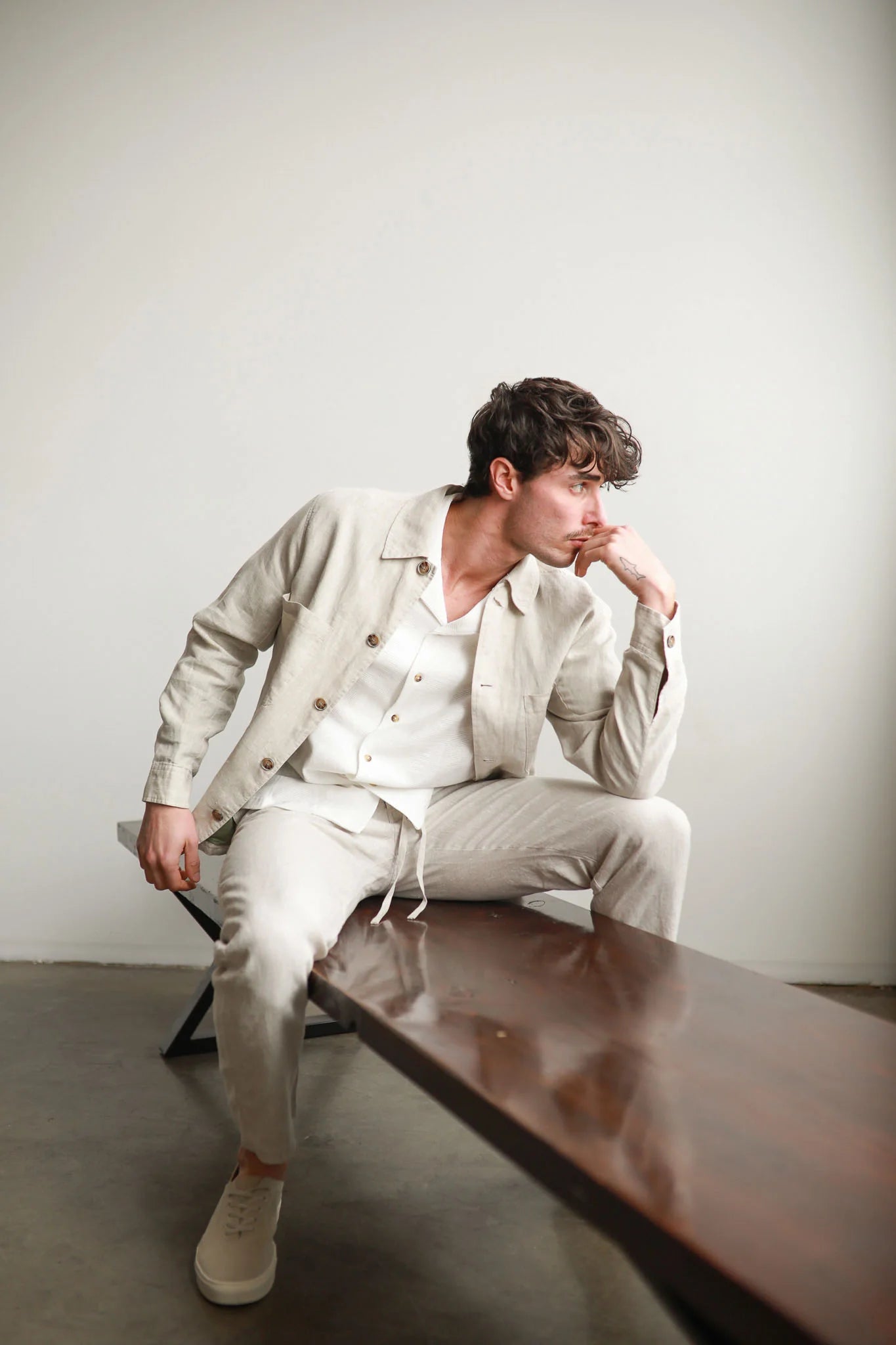 JAMES HARPER LINEN RELAXED WAIST PANT JHTR55