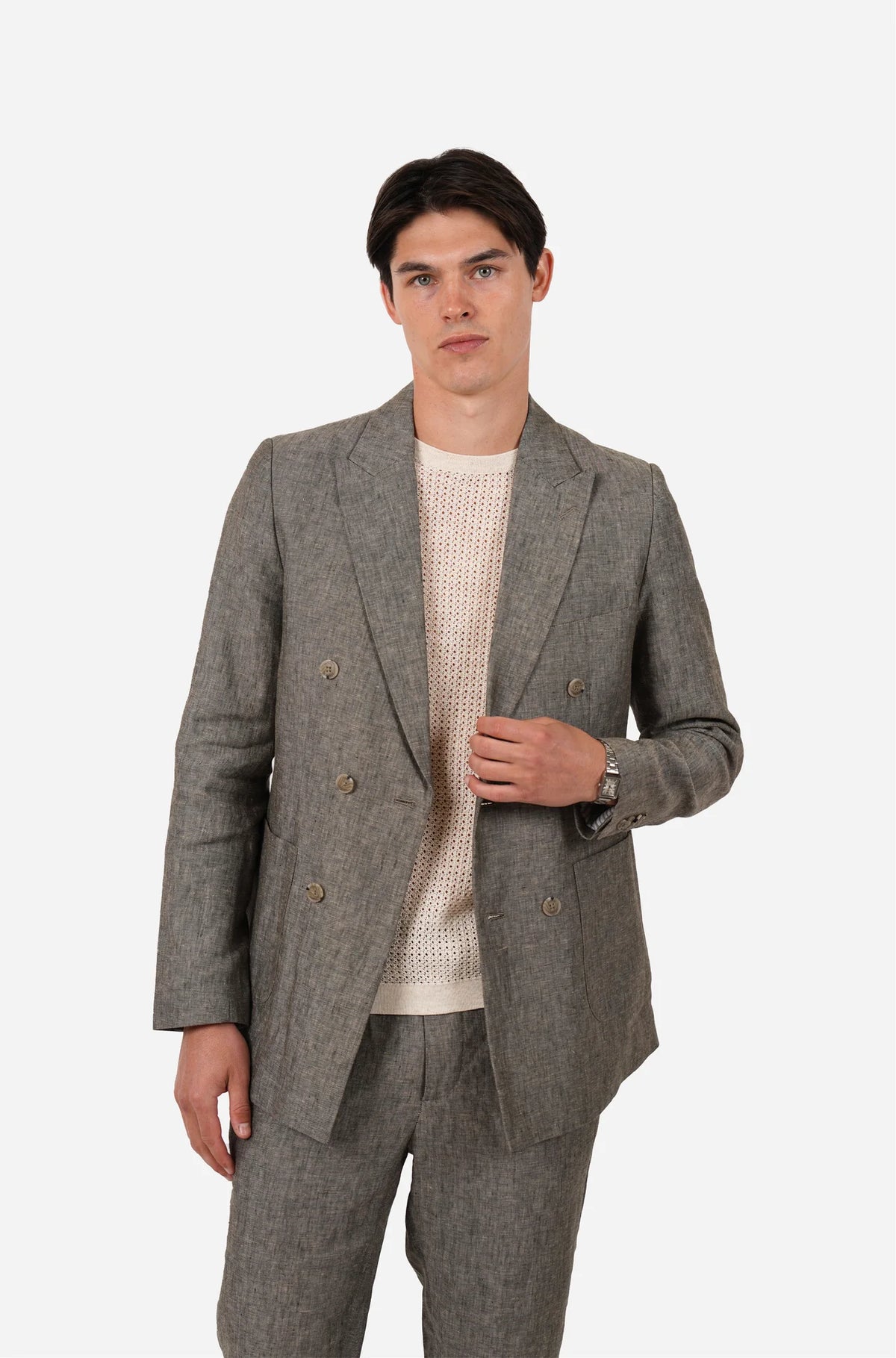 JAMES HARPER PURE LINEN DOUBLE BREASTED BLAZER JHJ162