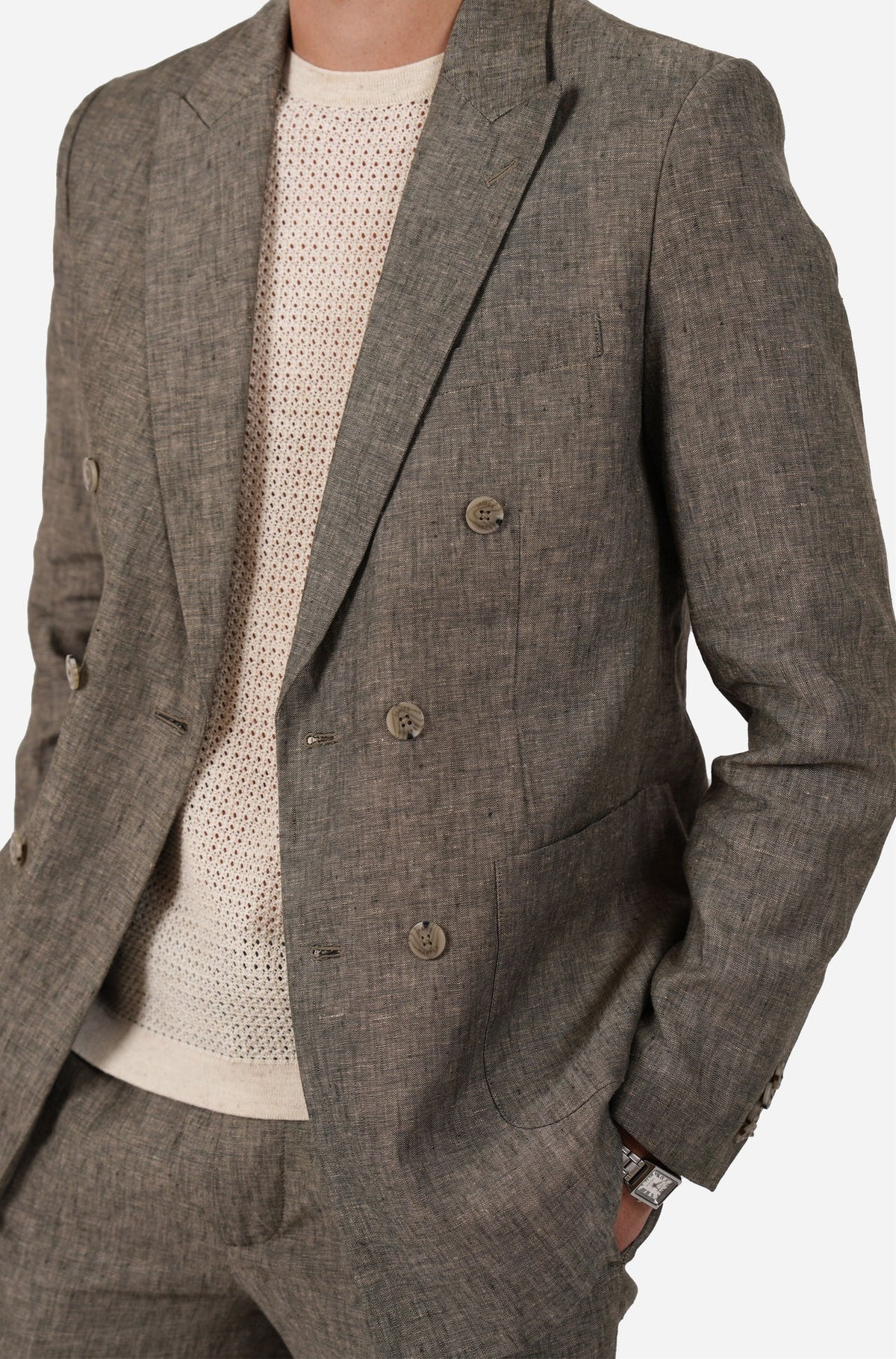 JAMES HARPER PURE LINEN DOUBLE BREASTED BLAZER JHJ162