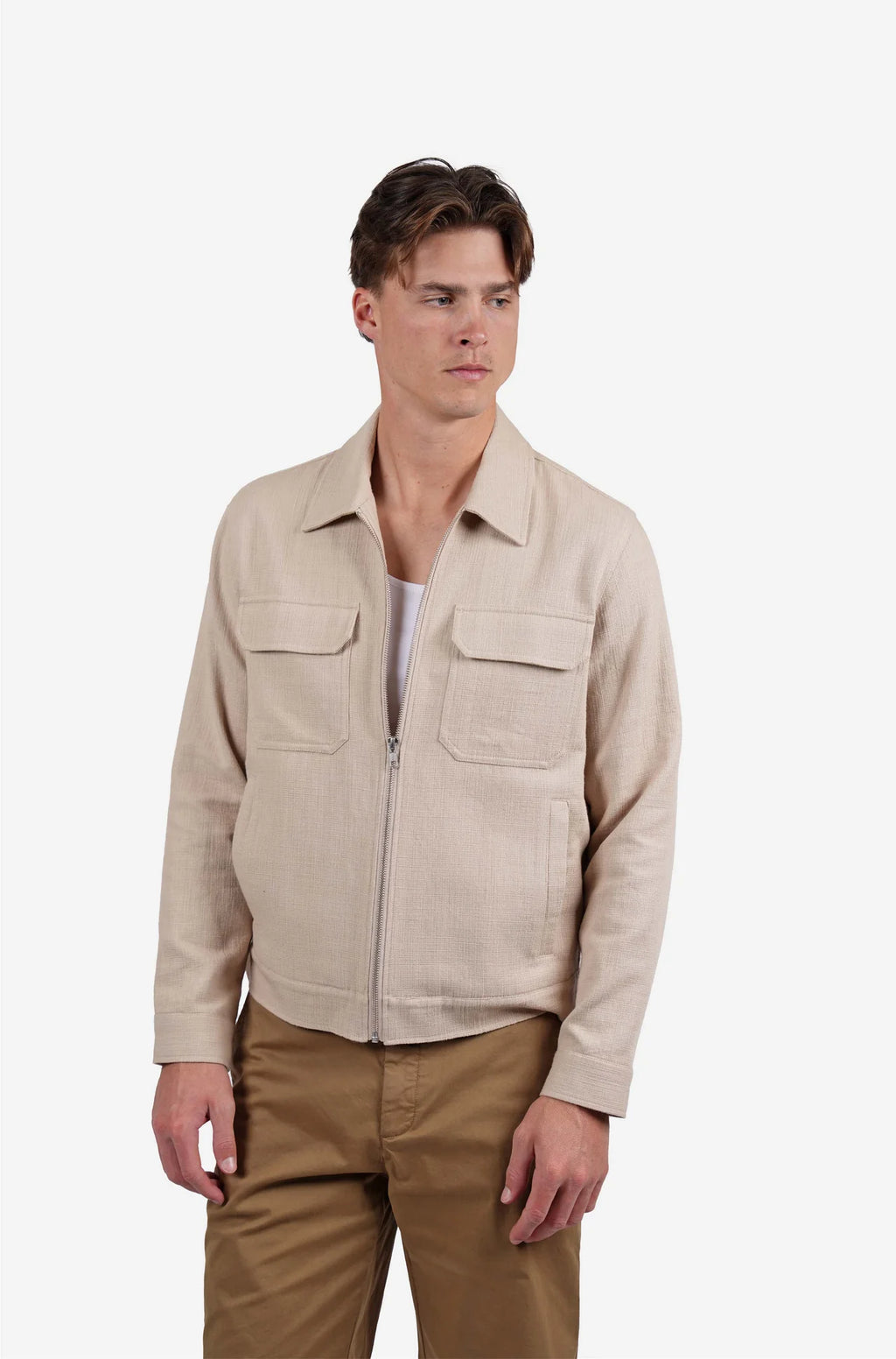 JAMES HARPER COTTON ZIP FRONT BOMBER JACKET JHJ164