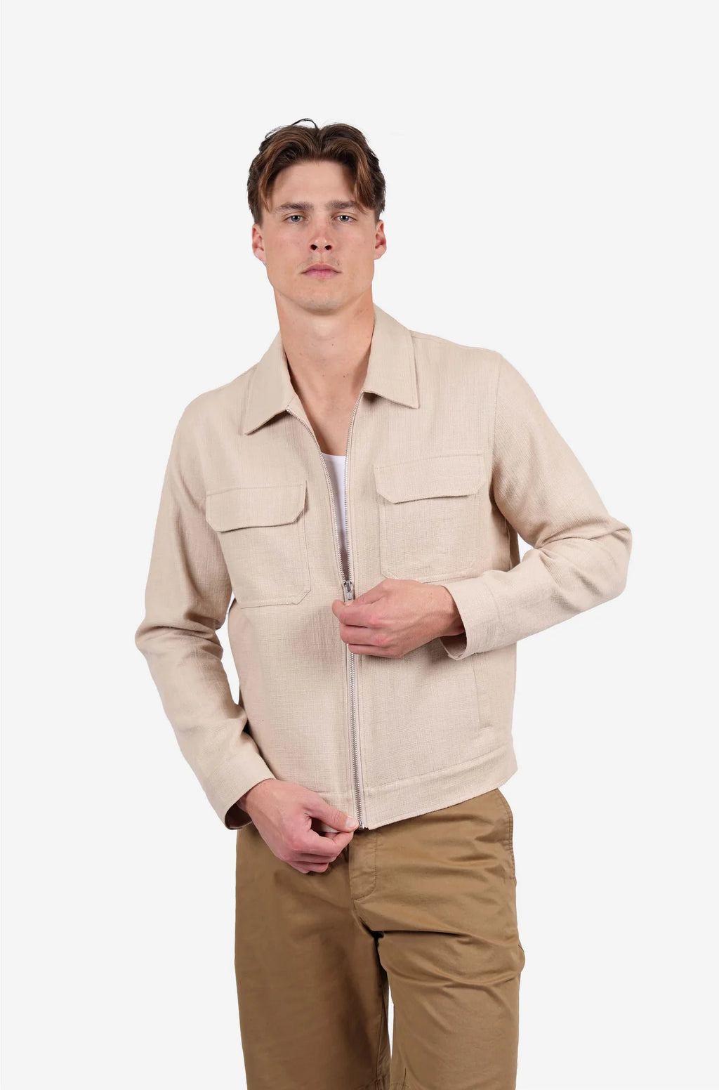 JAMES HARPER COTTON ZIP FRONT BOMBER JACKET JHJ164