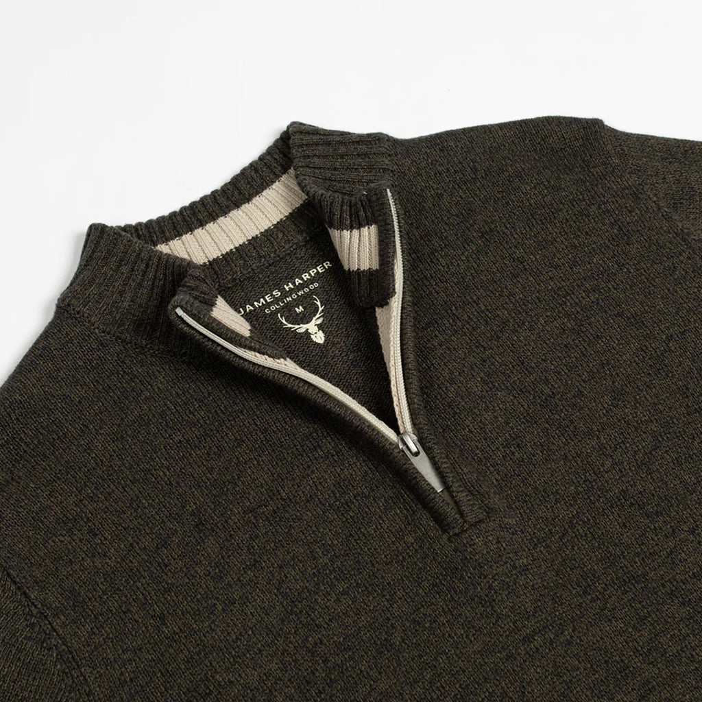 JAMES HARPER 1/4 ZIP NECK KNITWEAR JHK39