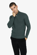 JAMES HARPER COTTON CASHMERE DIAMOND 1/4 ZIP NECK KNIT JHK52