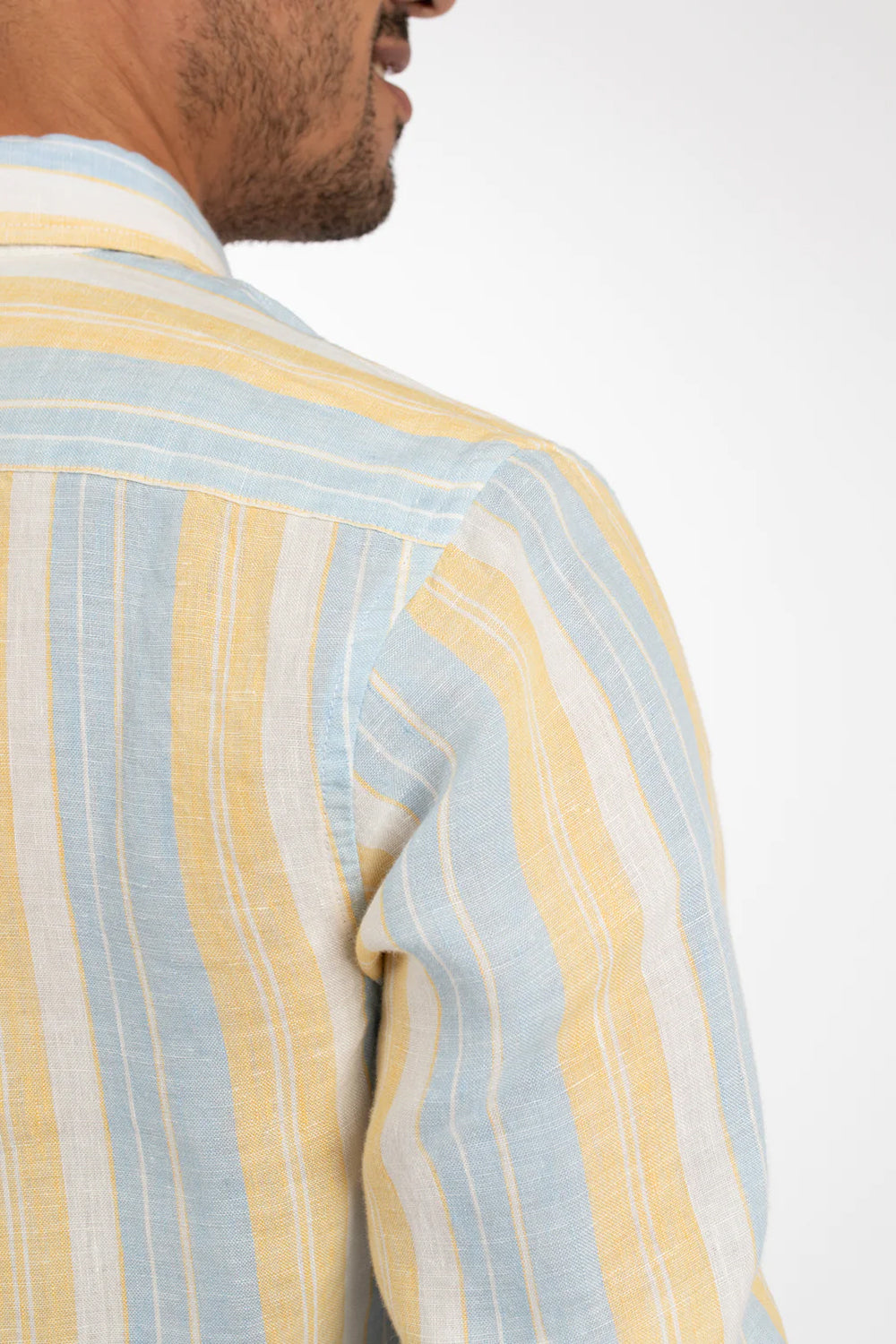 JAMES HARPER PURE LINEN STRIPE L/S SHIRT JHS506