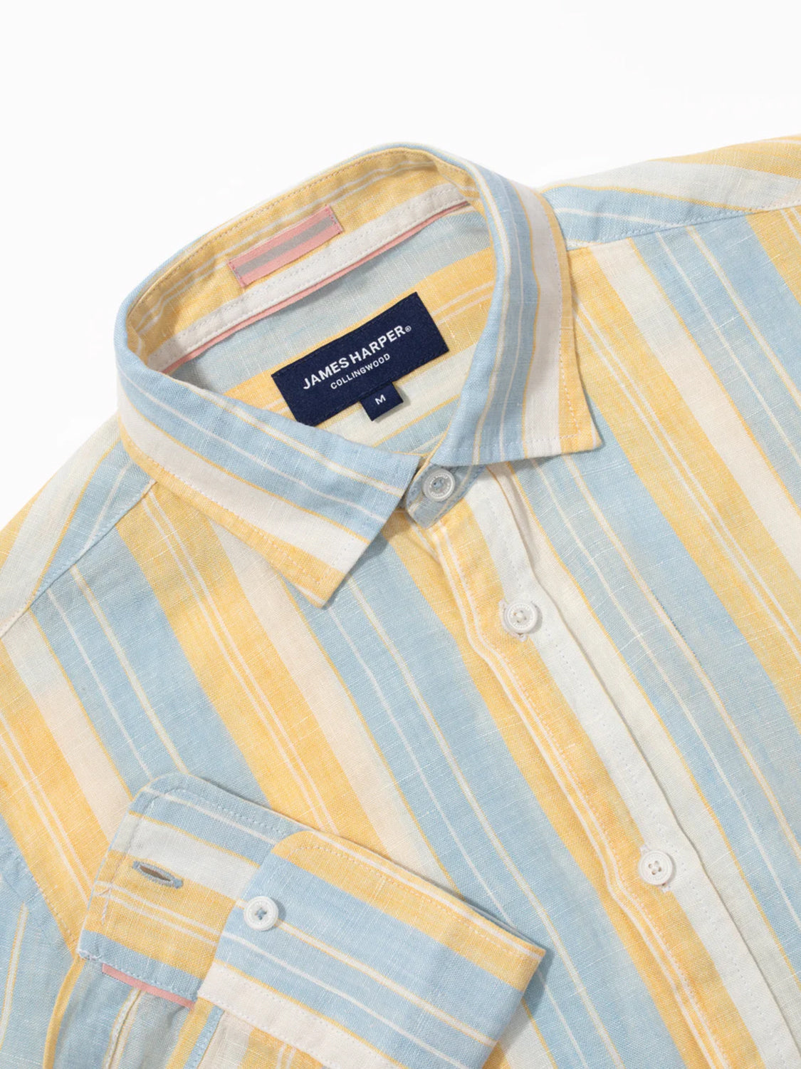 JAMES HARPER PURE LINEN STRIPE L/S SHIRT JHS506