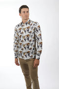 JAMES HARPER PEACHED COTTON L/S FLORAL SHIRT JHS530