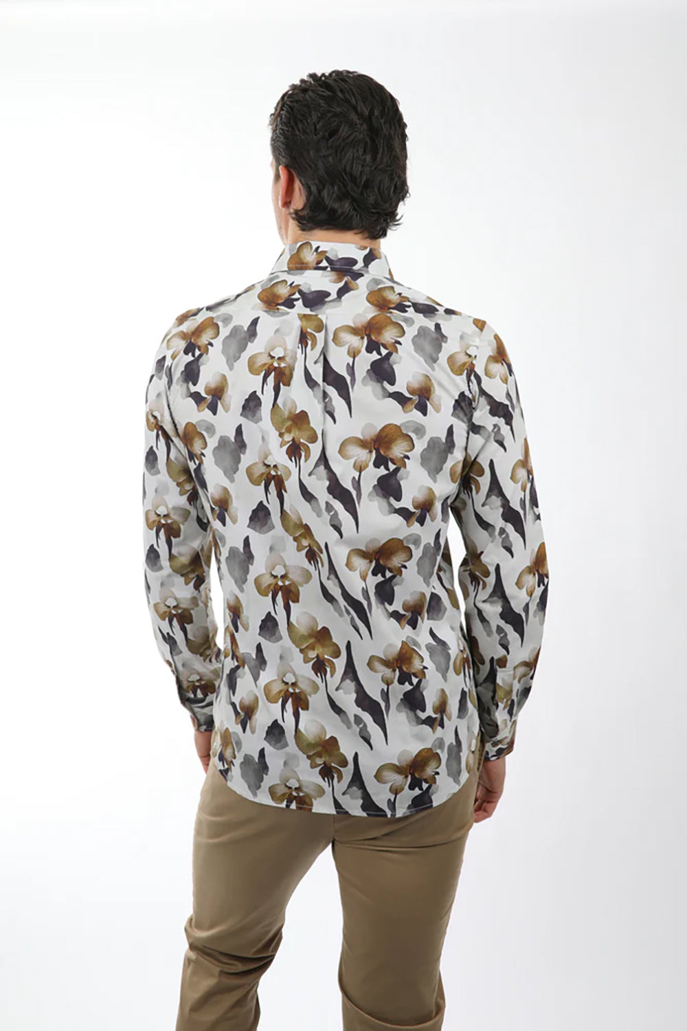 JAMES HARPER PEACHED COTTON L/S FLORAL SHIRT JHS530