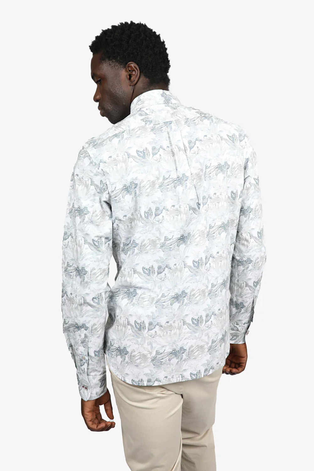 JAMES HARPER COTTON POPLIN L/S FADED FLORAL SHIRT JHS531