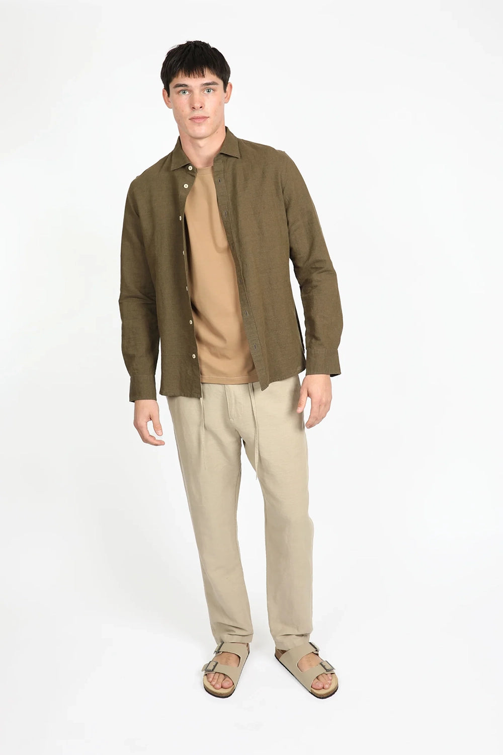 JAMES HARPER LINEN COTTON BLEND L/S SHIRT JHS554