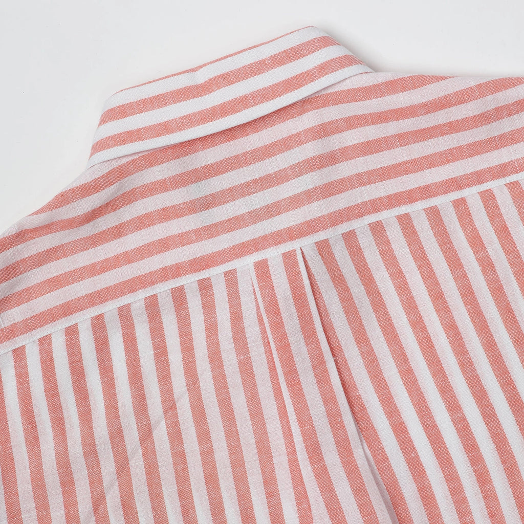 JAMES HARPER LINEN COTTON BLEND EVEN STRIPE L/S SHIRT JHS558