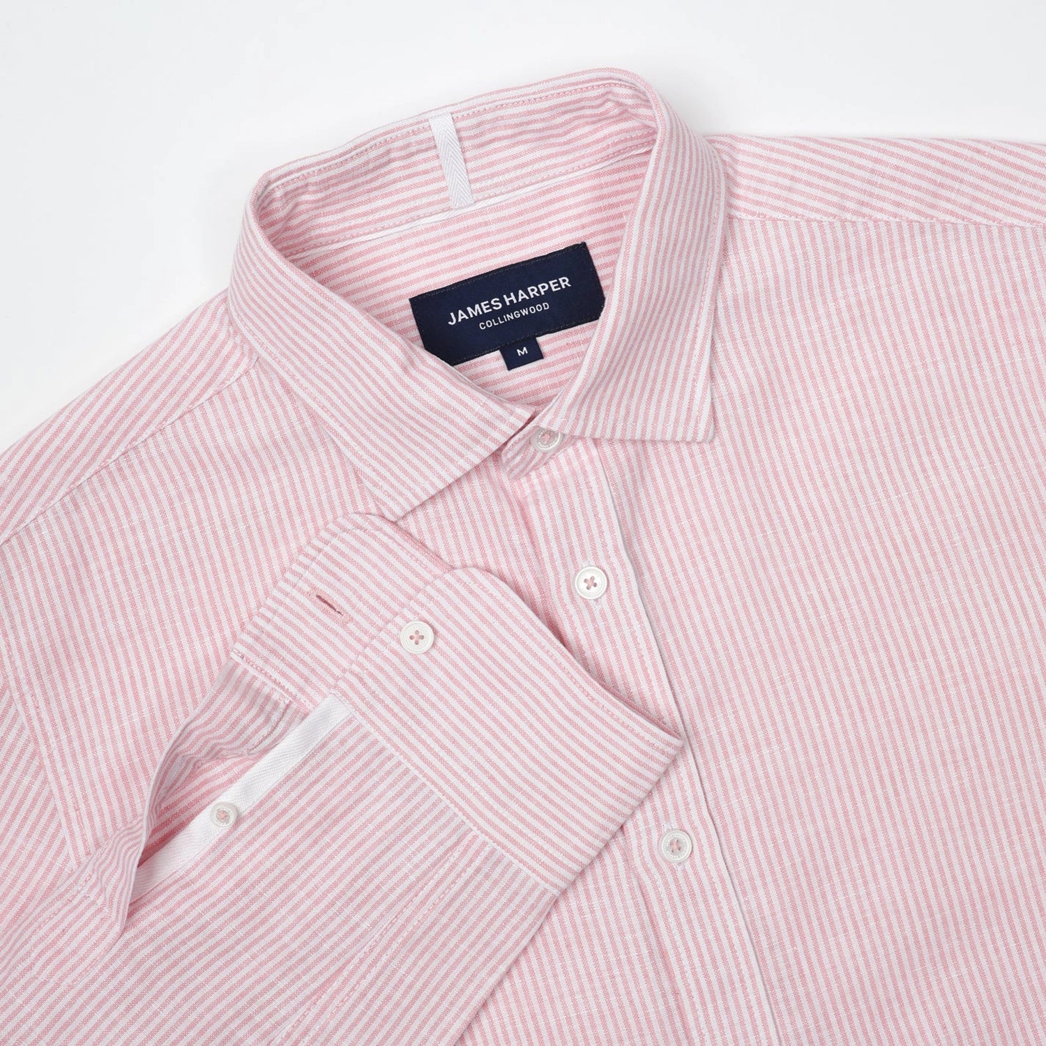 JAMES HARPER NARROW STRIPE LINEN VISCOSE L/S SHIRT JHS560