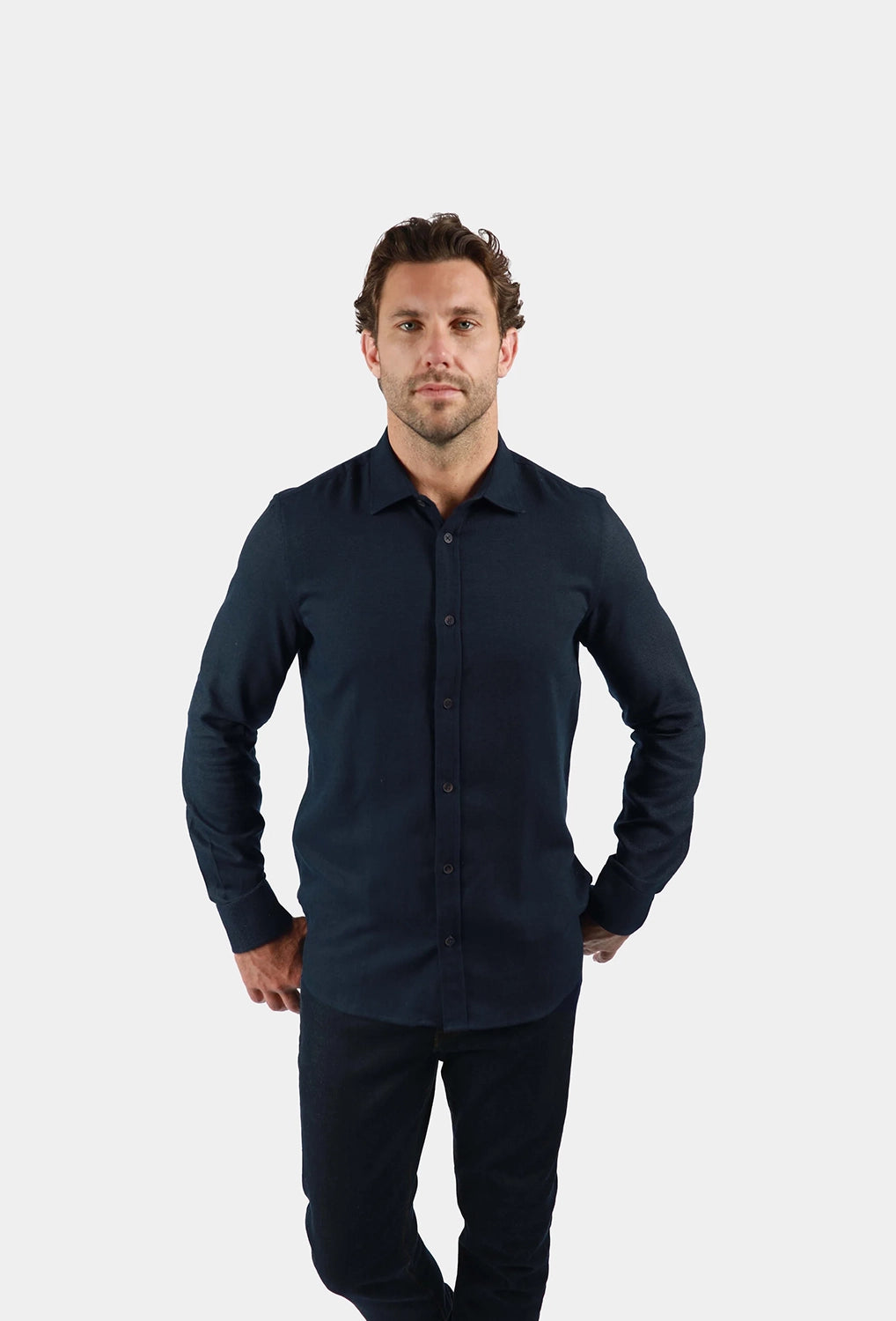 JAMES HARPER 2 TONE TWILL L/S SHIRT JHS582