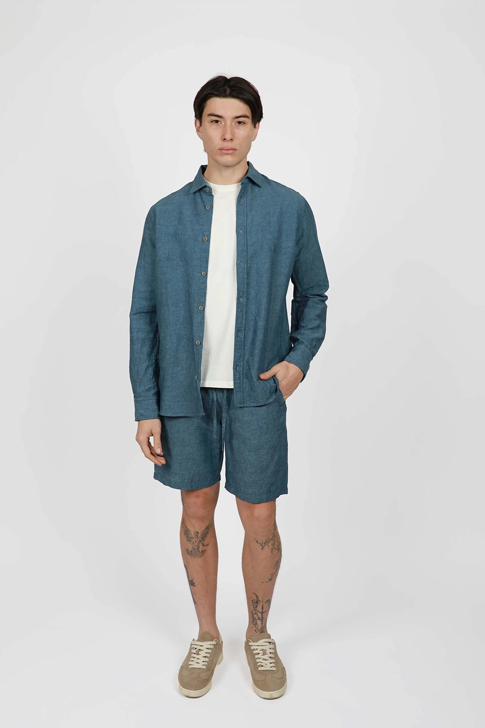 JAMES HARPER LINEN BLEND L/S SHIRT JHS603