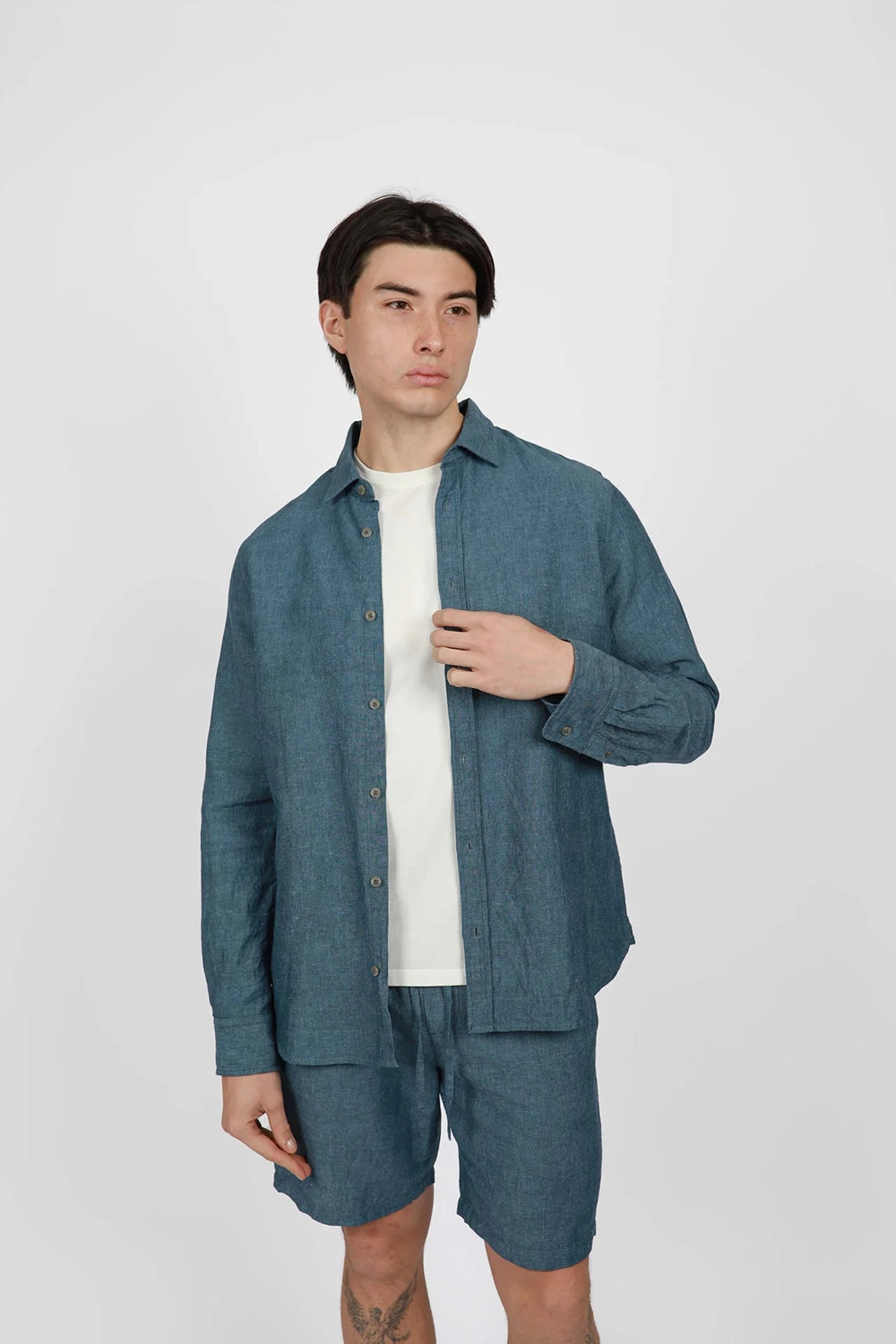 JAMES HARPER LINEN BLEND L/S SHIRT JHS603