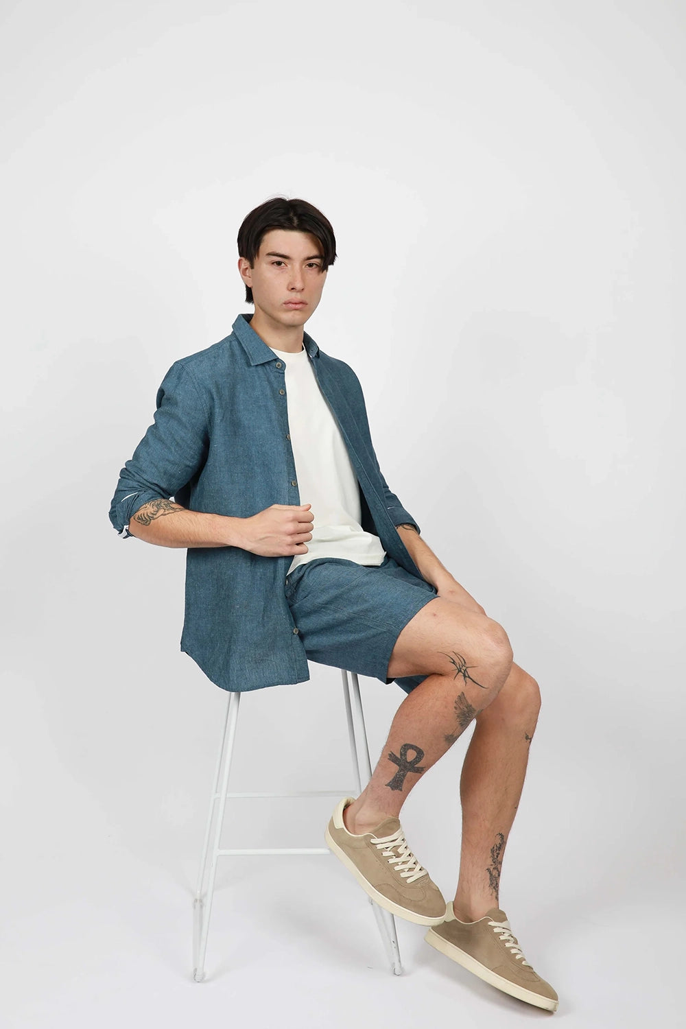 JAMES HARPER LINEN BLEND L/S SHIRT JHS603