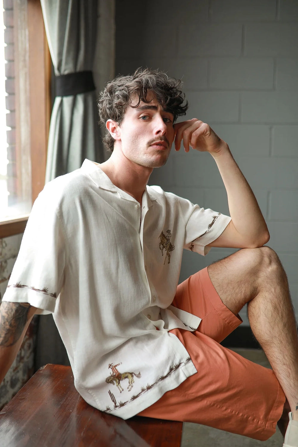 JAMES HARPER CUBAN RODEO LINEN / VISCOSE S/S SHIRT JHS622